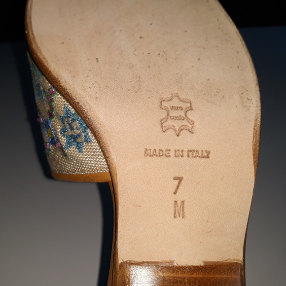 Eric Javits Italian leather embroidered sandals 7M - Picture 7 of 8